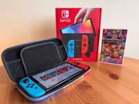 Nintendo Switch OLED + Mario Kart 8 + pokrowiec, Gwarancja fabryczna