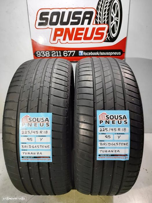 2 pneus semi novos 225-45r18 bridgestone - Oferta dos portes 130 EUROS