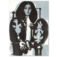 Picasso kobieta siedząca plakat 50x70 cm