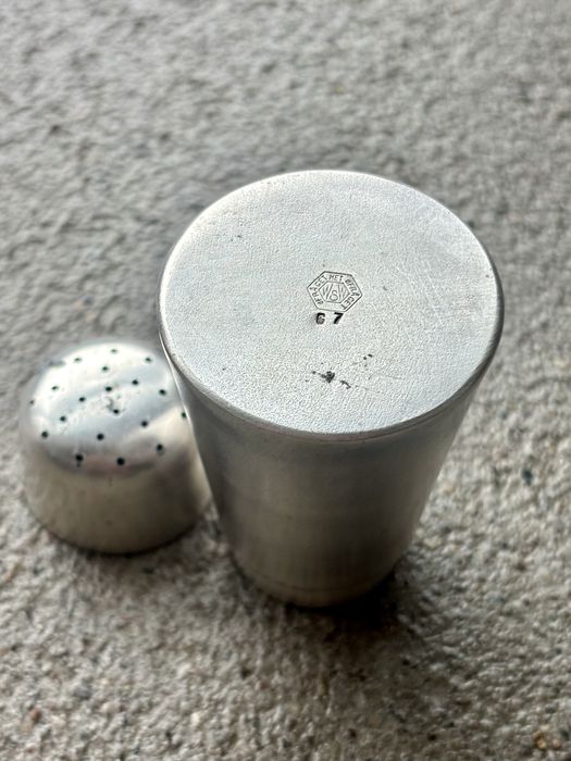 Unikatowa srebrna Solniczka Fraget Warszawa plater Rzadkość ładny stan