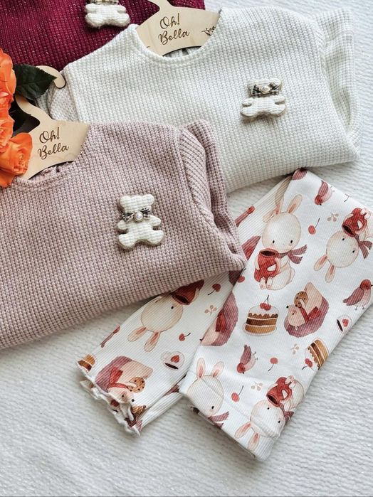 Nowe legginsy w króliczki 122 oh bella