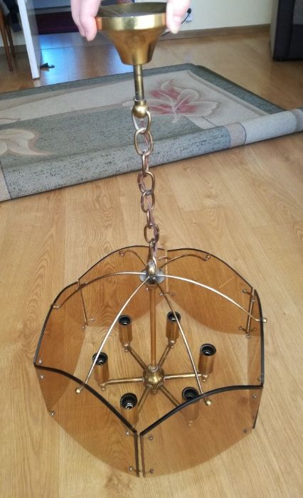 Lampa szklana, żyrandol