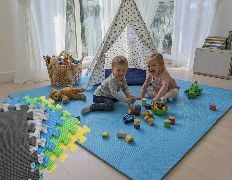 Mata dla dzieci puzzle 9szt piankowa do zabawy edukacyjna kącik zabaw