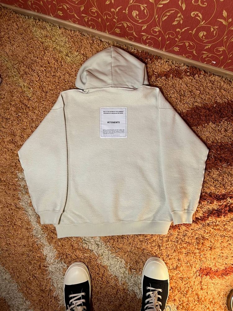 Vetements hoodie outside