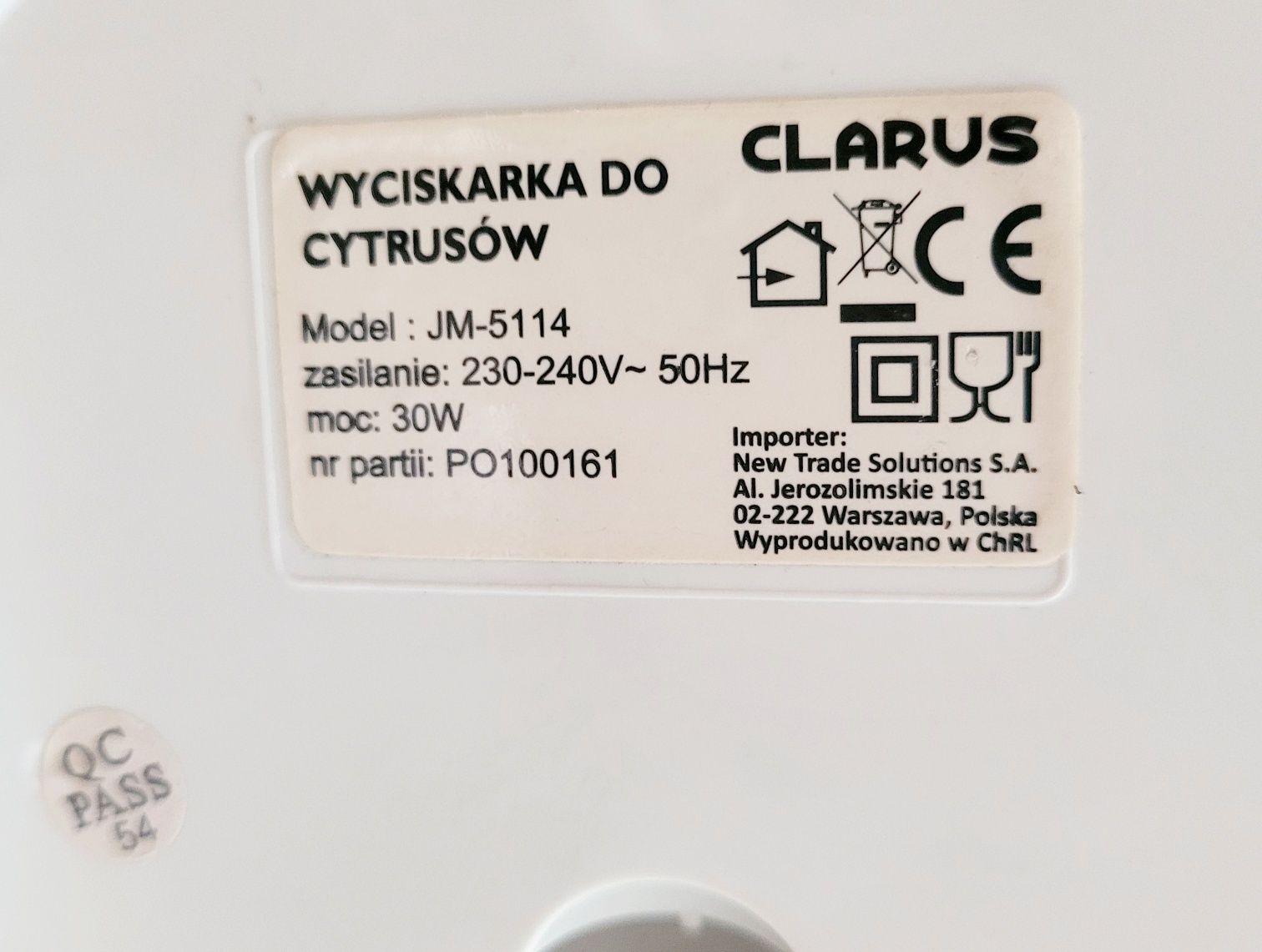 Wyciskarka do cytrusów.