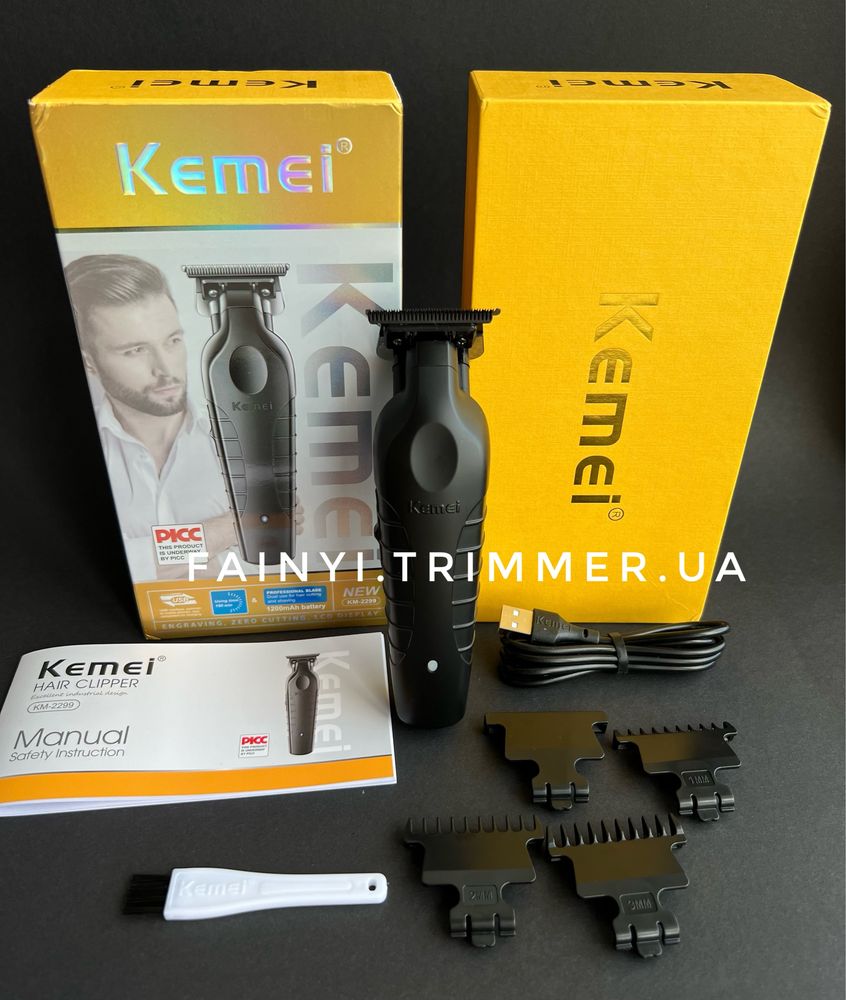 ‼️БАРБЕР‼️Kemei-2299 тример для стрижки бороди голови вусів окантовки