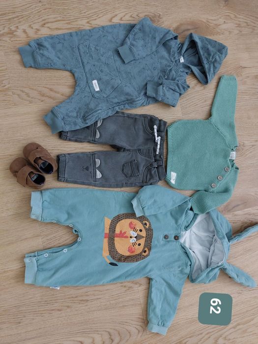 Zestaw ubranek dla chłopca 62/68 kombinezon sweter Newbie Zara H&M