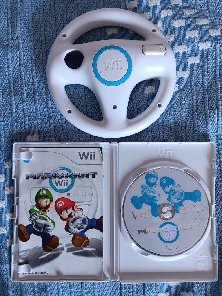 Conjunto Mario Kart + Volante  Nintendo Wii