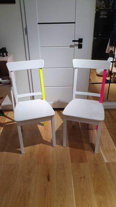 Krzesła Design Lita sosna POP ART 2 sztuki