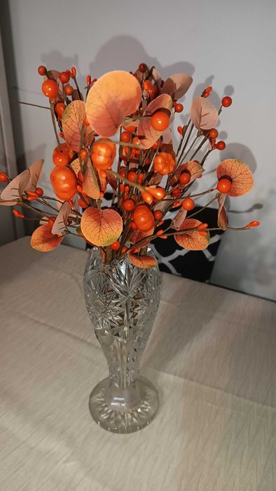 Wazon kryształowy PRL starocia antyki