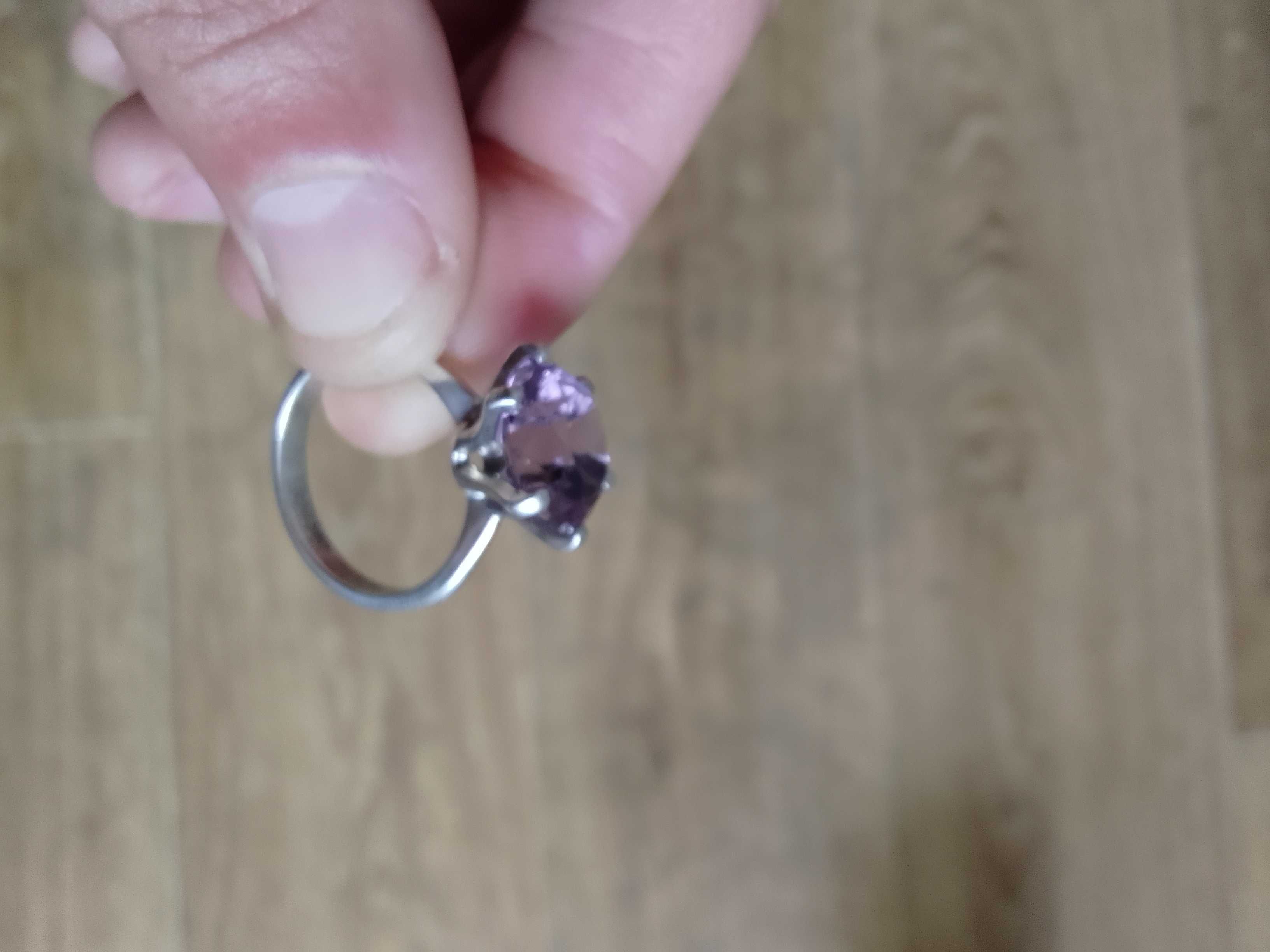 Коллекционное серебряное кольцо с крупным аметистом