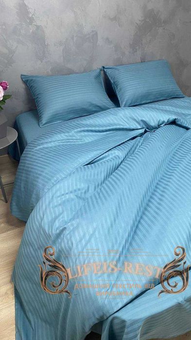 Premium Страйп Сатин Жакард Всі Розміри Оригінальна Туреччина Фабрика