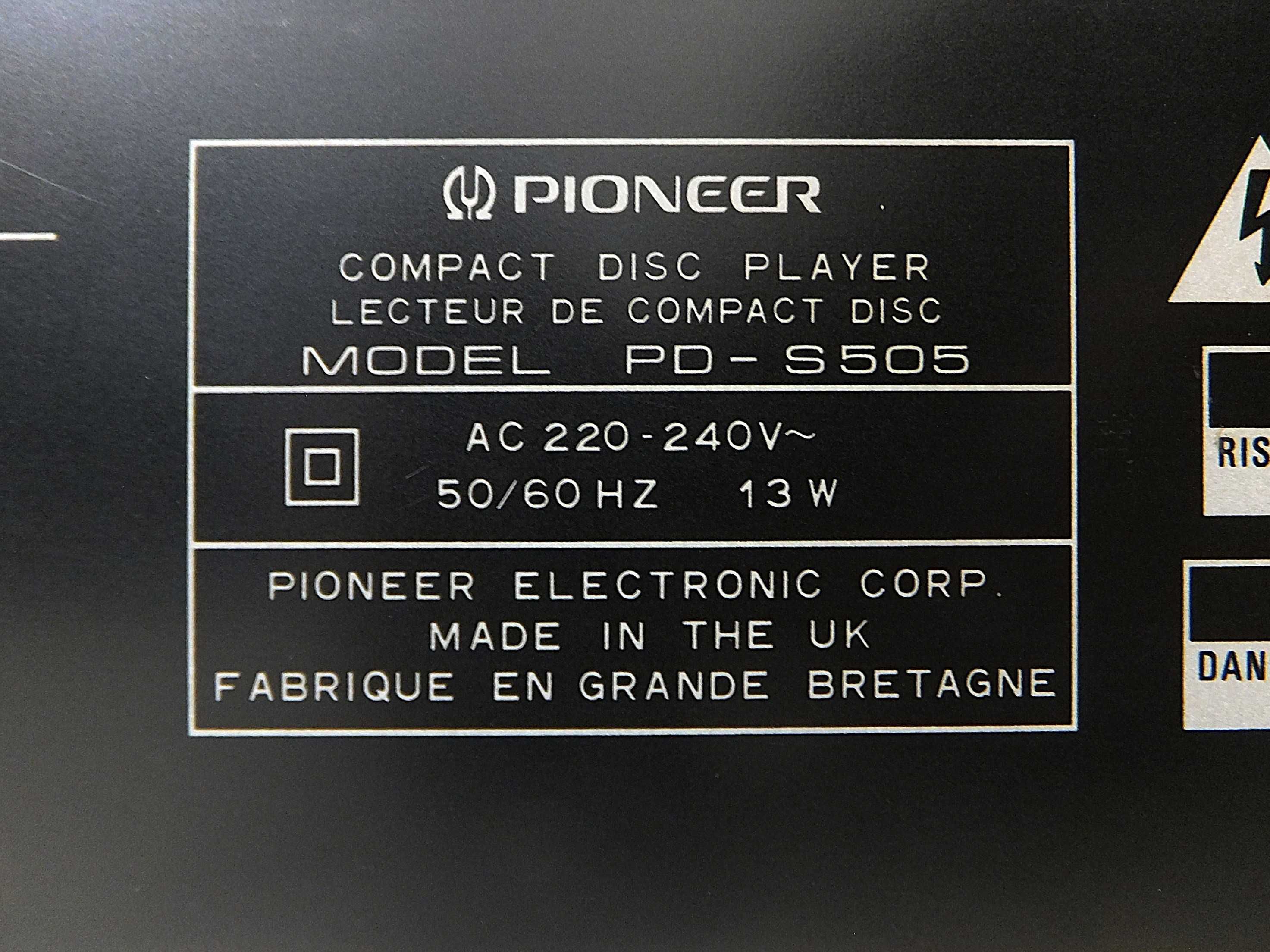 Odtwarzacz cd PIONEER PD-S505 + pilot