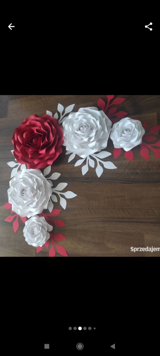 Kwiaty z papieru 3D zestaw