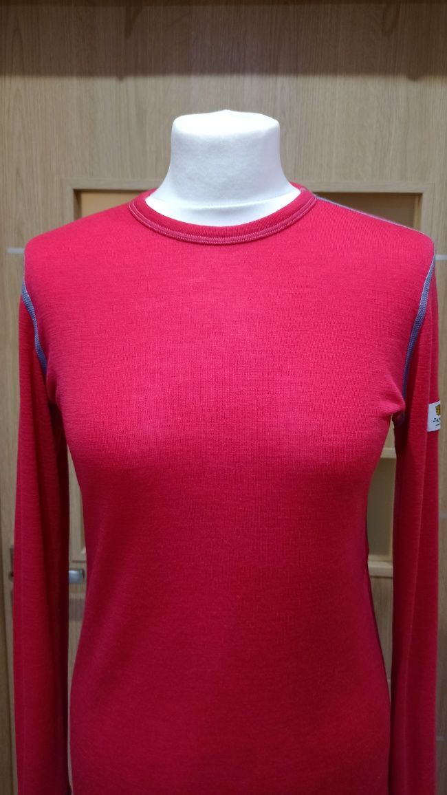 Śliczna bluzka koszulka termiczna wełniana, Merino Wool wełna Janus L
