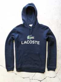 Lacoste gruba bluza hoodie z dużym logo boxy fit L/XL