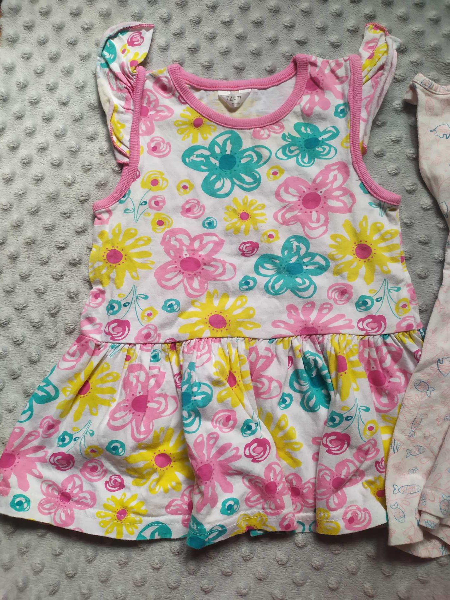 Sukienki letnie dziewczęce niemowlęce H&M pepco 74