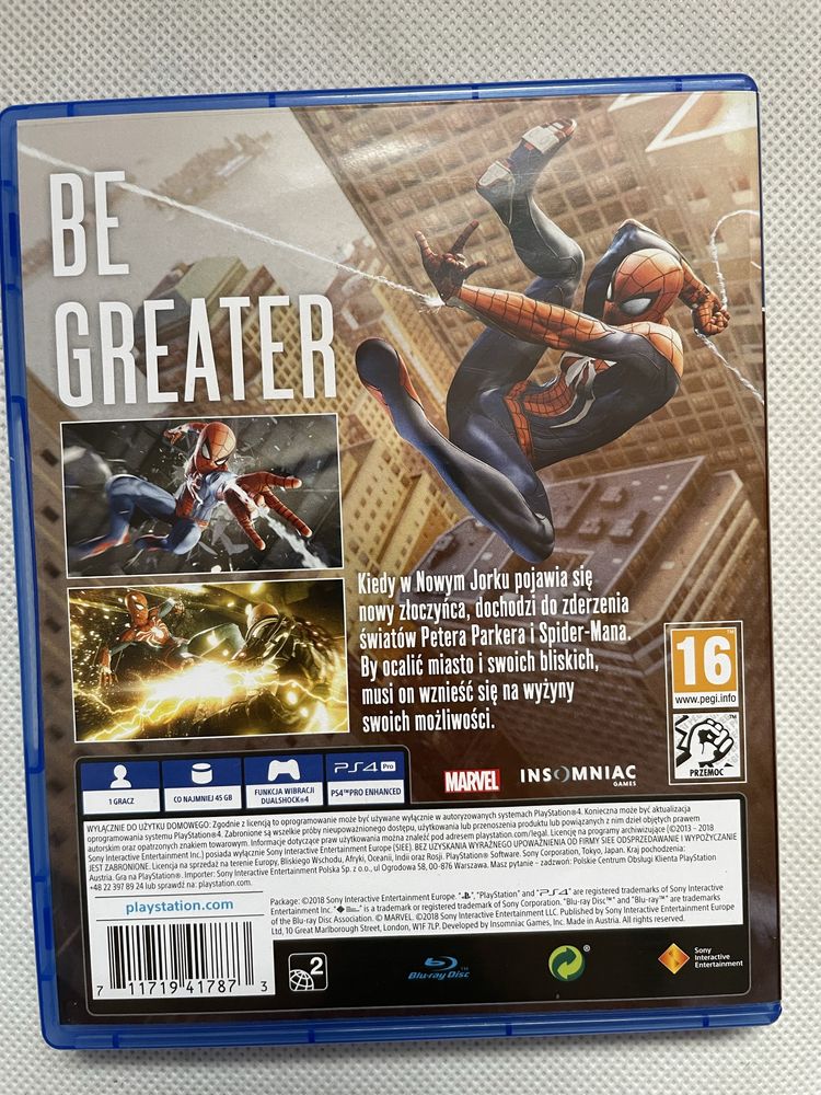 Gra Spider-Man na PS 4/ 5 PL