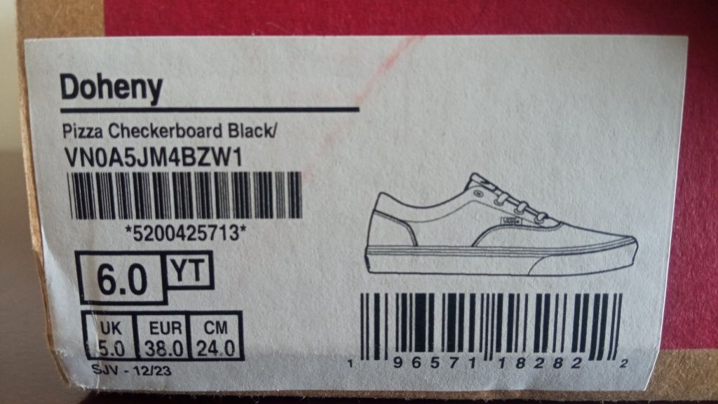 38 Buty Vans Doheny Pizza Checkerboard Black