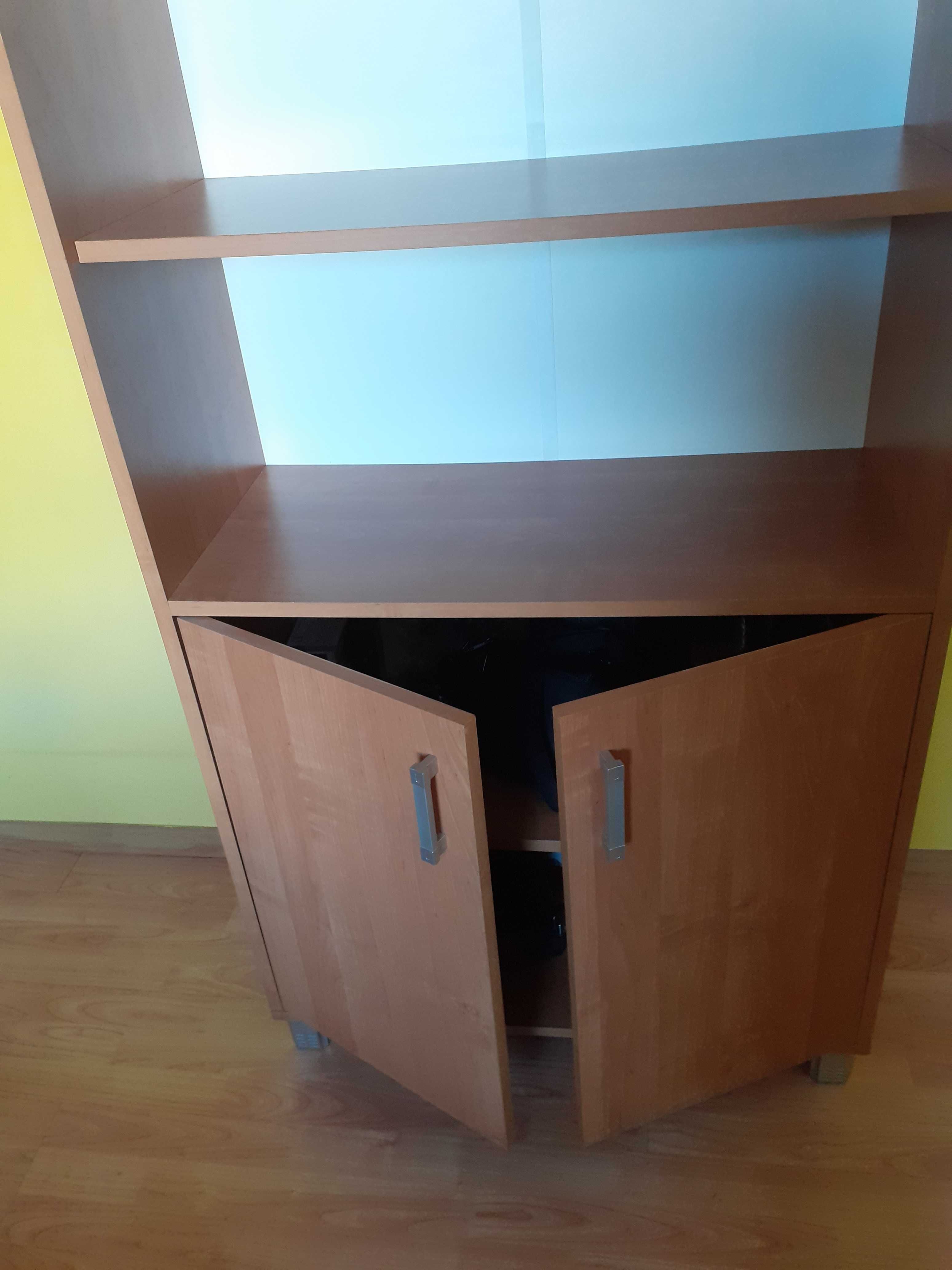 Regał - biblioteczka, witryna, szafka z półkami