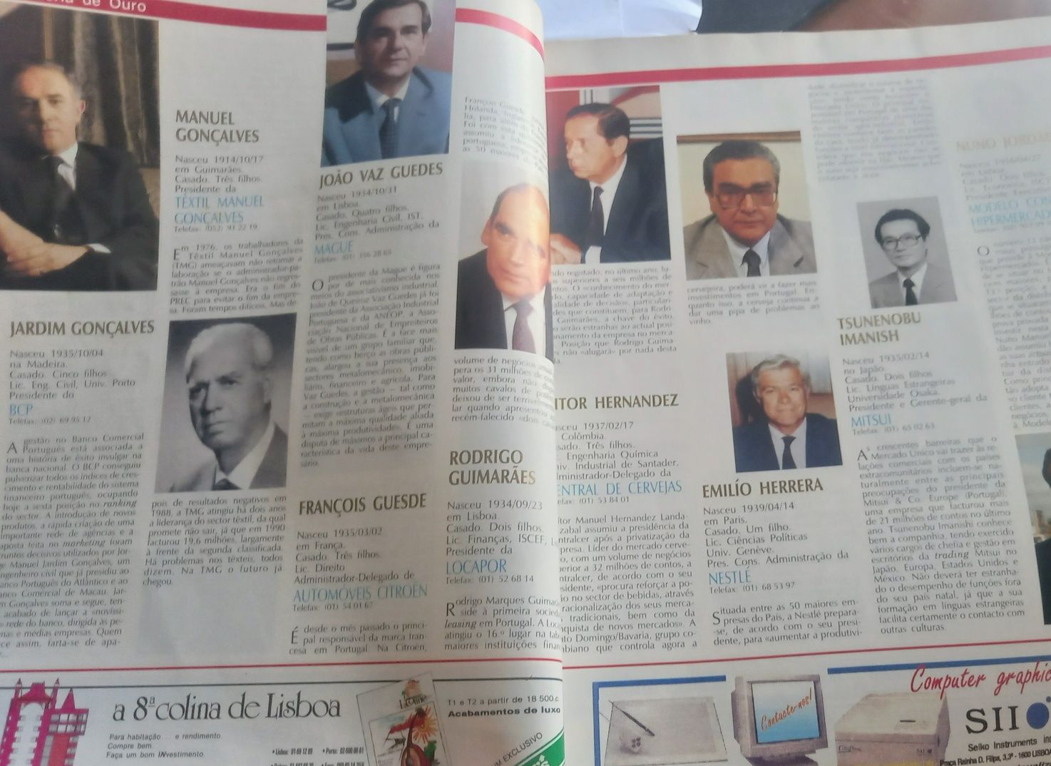 empresários portugueses 1991 os 100 mais e as 1000 maiores