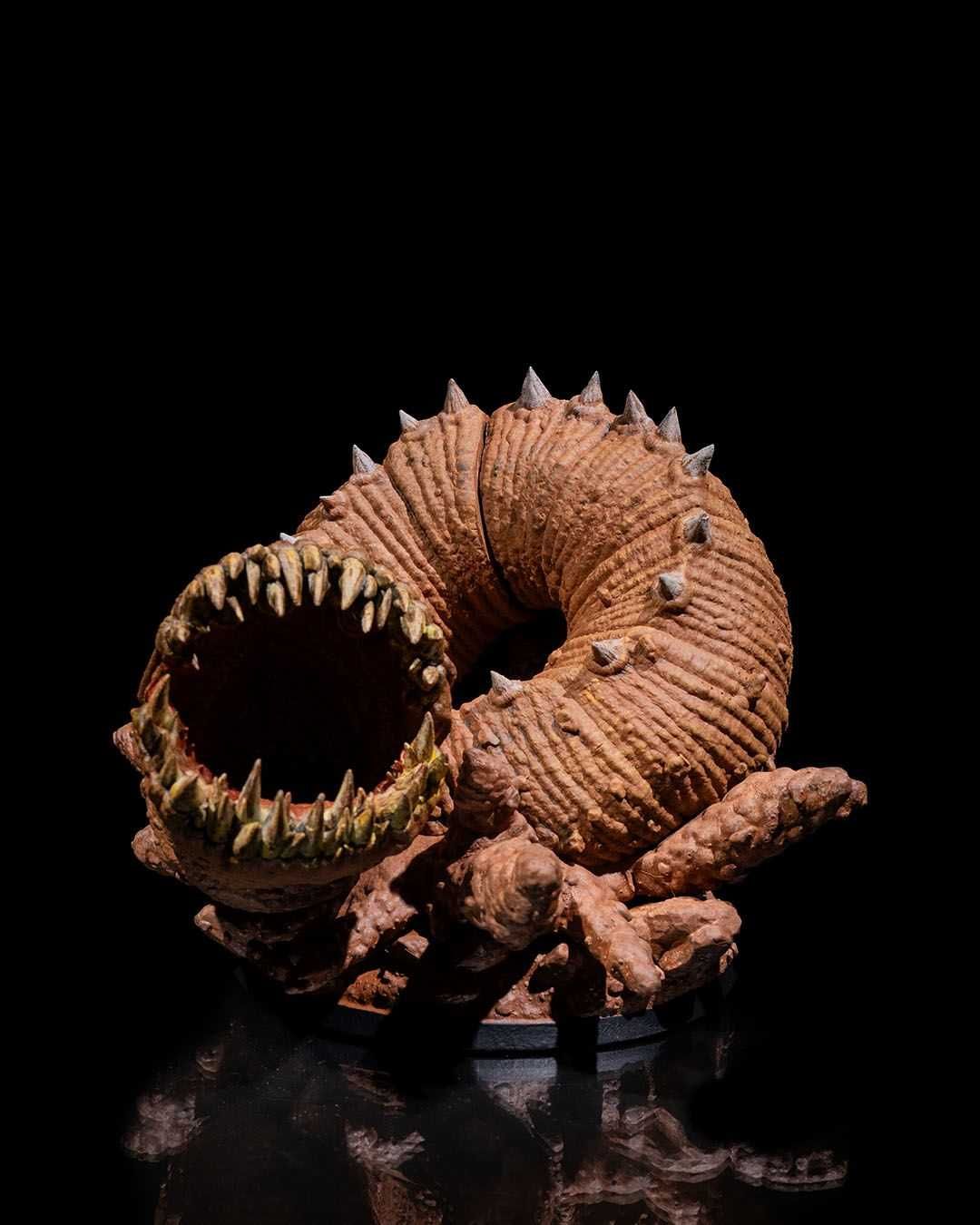 Olbrzymi Robak Piaskowy Figurka 32mm 14K zgodna z DnD RPG Pathfinder