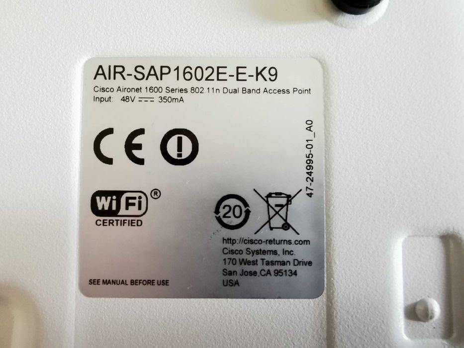 Cisco Aironet 1600 Series 802.11n Dual-Band Access Point64409135830529121
