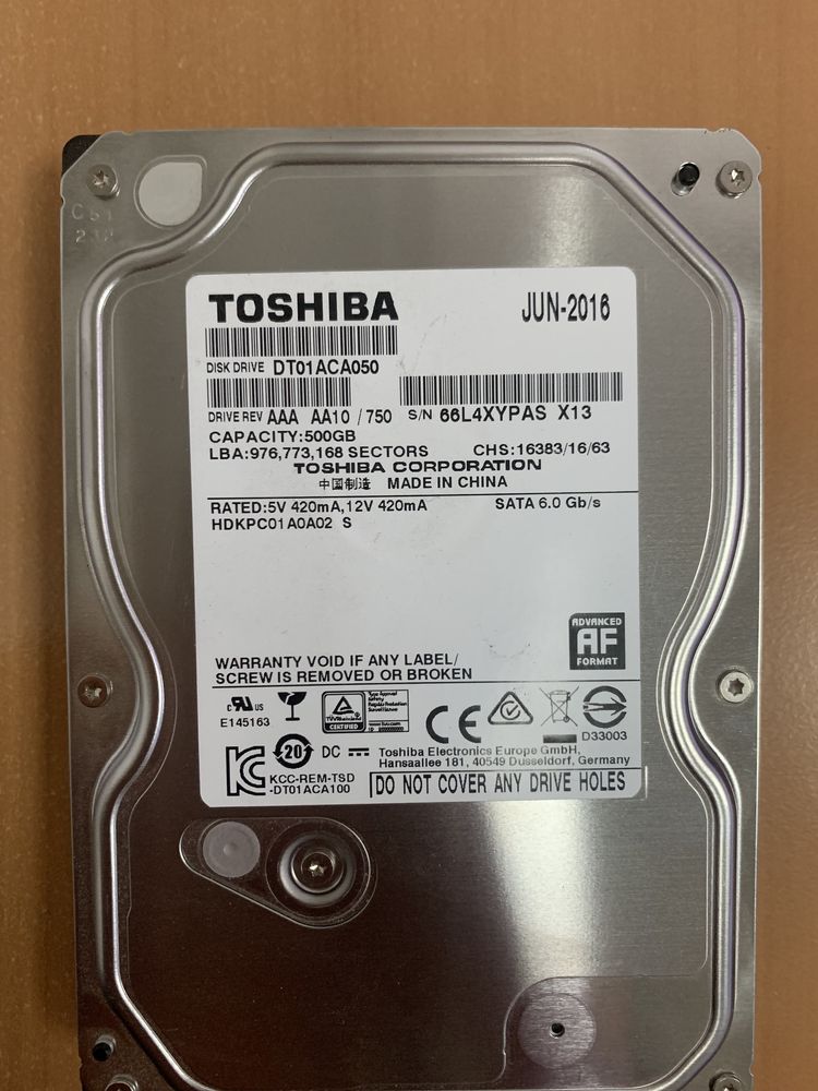 HDD Toshiba 500Gb жорсткий диск