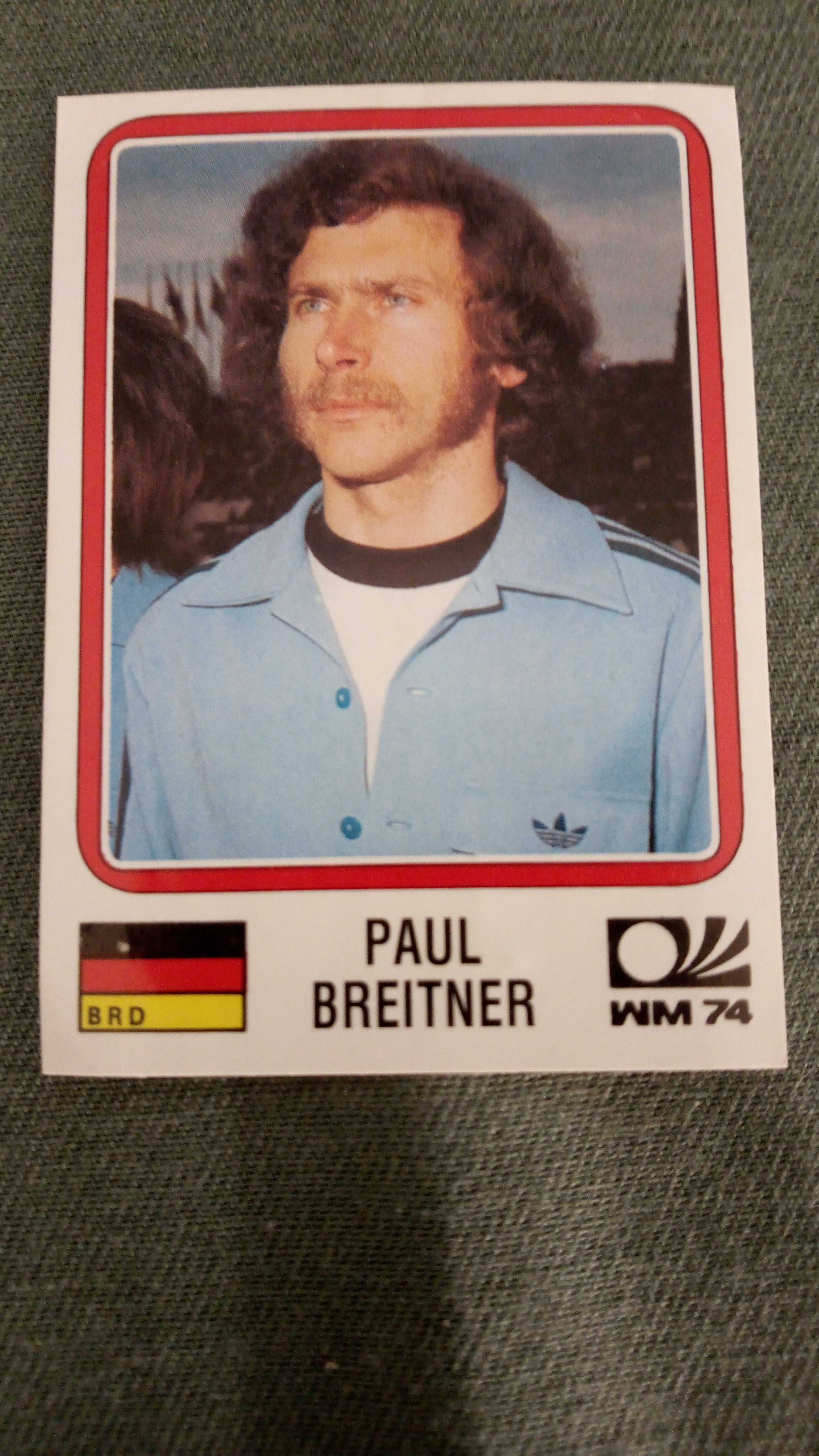 Cromo Panini World Cup Story de Paul Breitner no Mundial 74 Alemanha