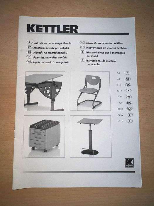 KETTLER COOL TOP II BUK Biurko dziecięce dla dziecka regulowane