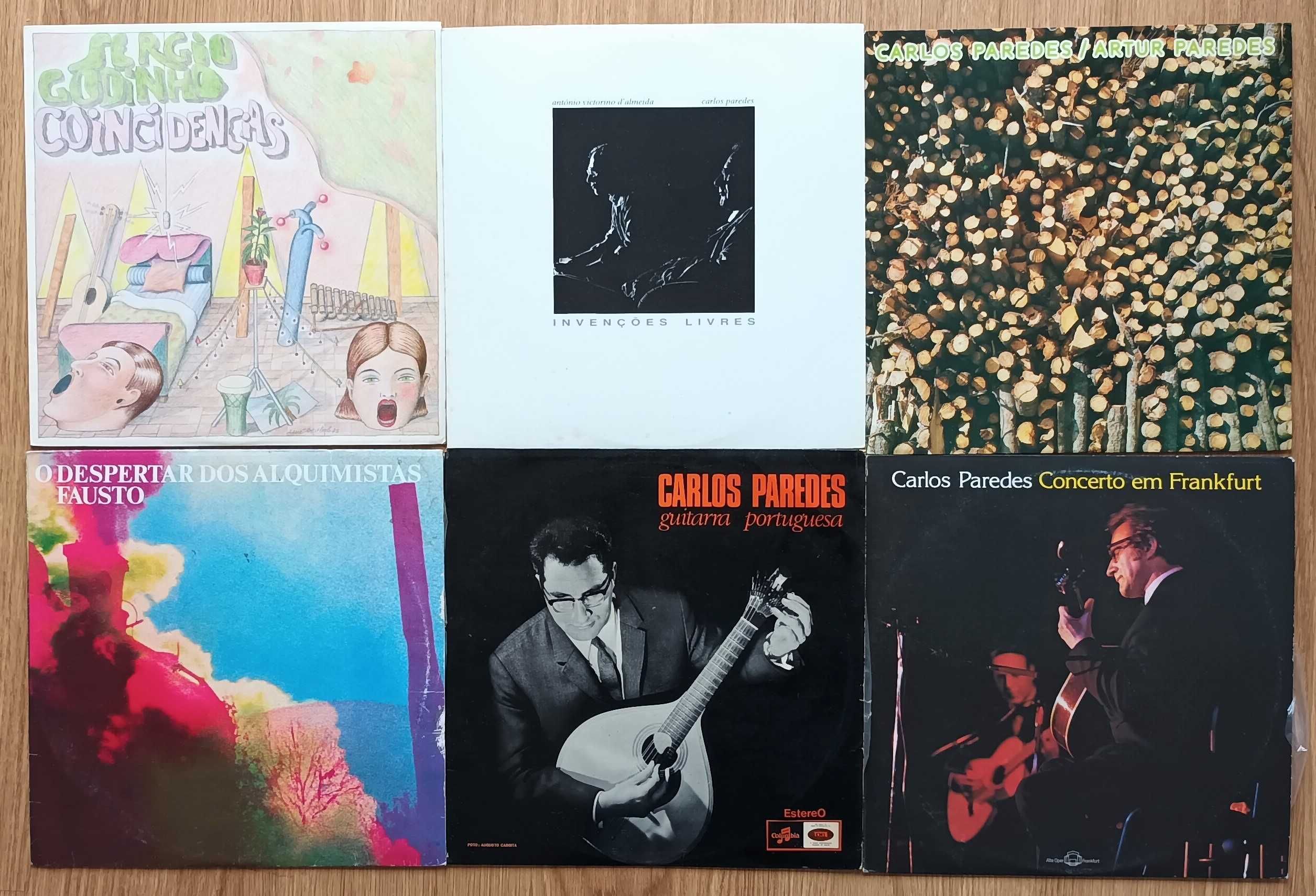 Carlos Paredes Sérgio Godinho Fausto LPs Vinil Musica Portuguesa