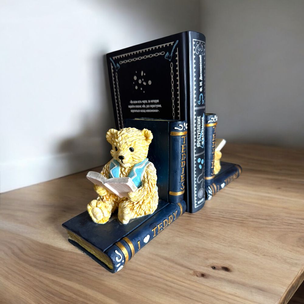 dois suportes para livros vintage em forma de ursinho de peluche