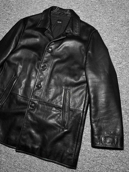 Чоловіча шкіряна куртка HUGO BOSS CHADWICK Italian Calf Nappa - 52/XL