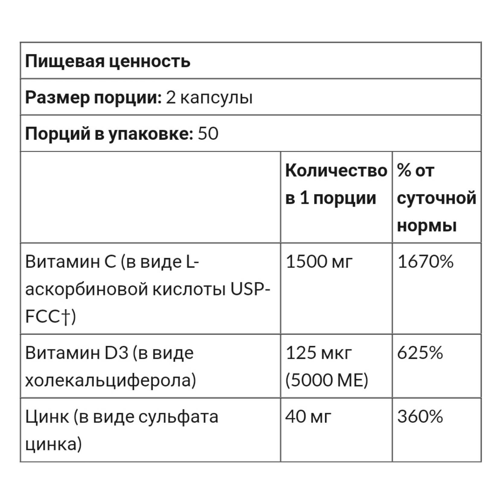 Для иммунитета Витамин С, Витамин Д3, Цинк, США, витамин D3, витамины