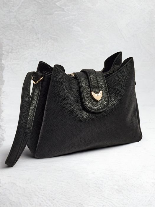 Okazja! Mała torebka damska pojemna czarna Basic prezent świąteczny