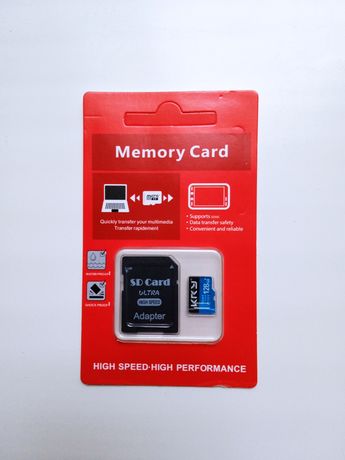 Карта пам'яті KRY 128GB microSD з картридером SD Card ultra high speed