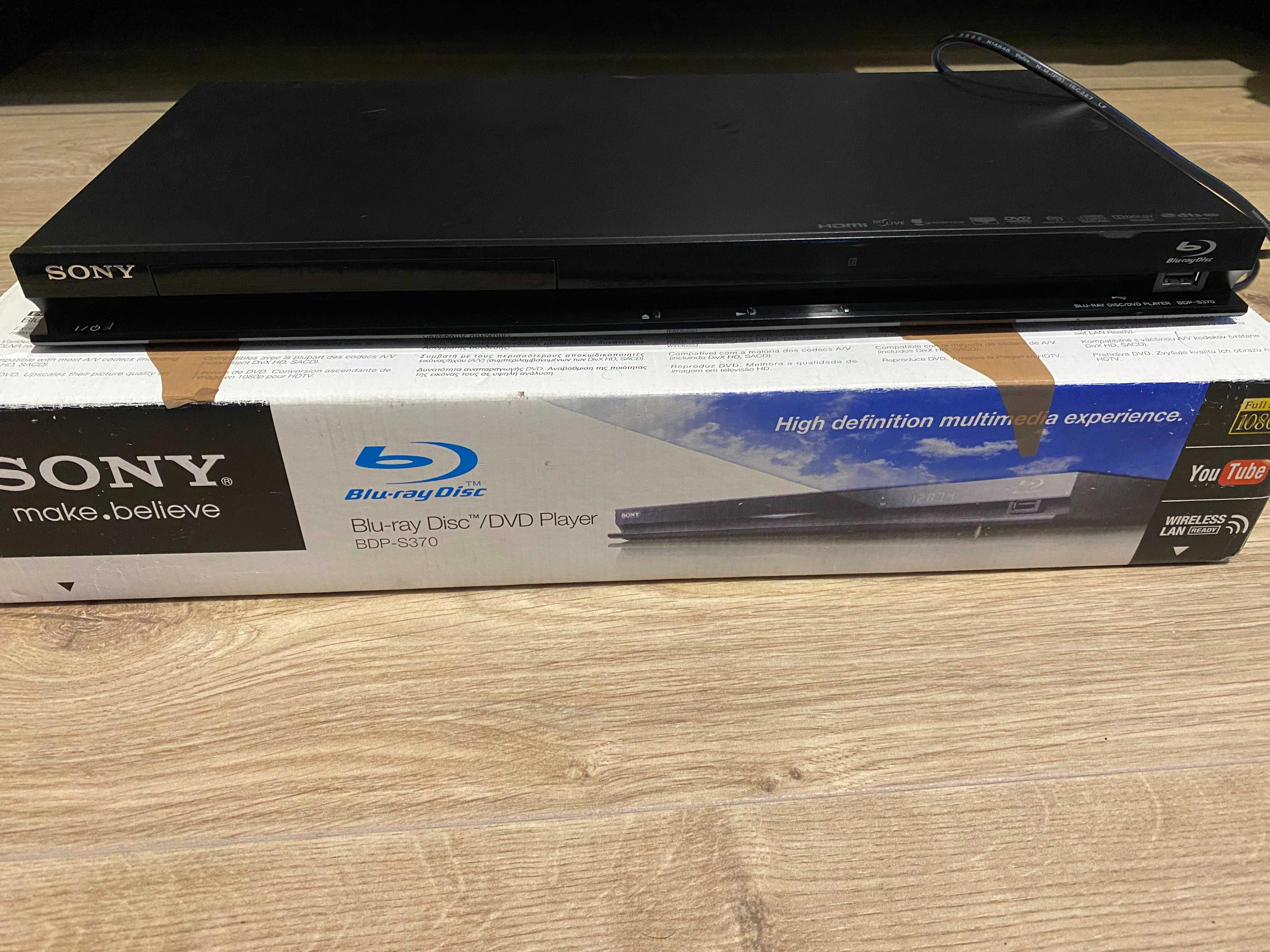 Sony Blu Ray BDP-S370 + 15 płyt z filmami