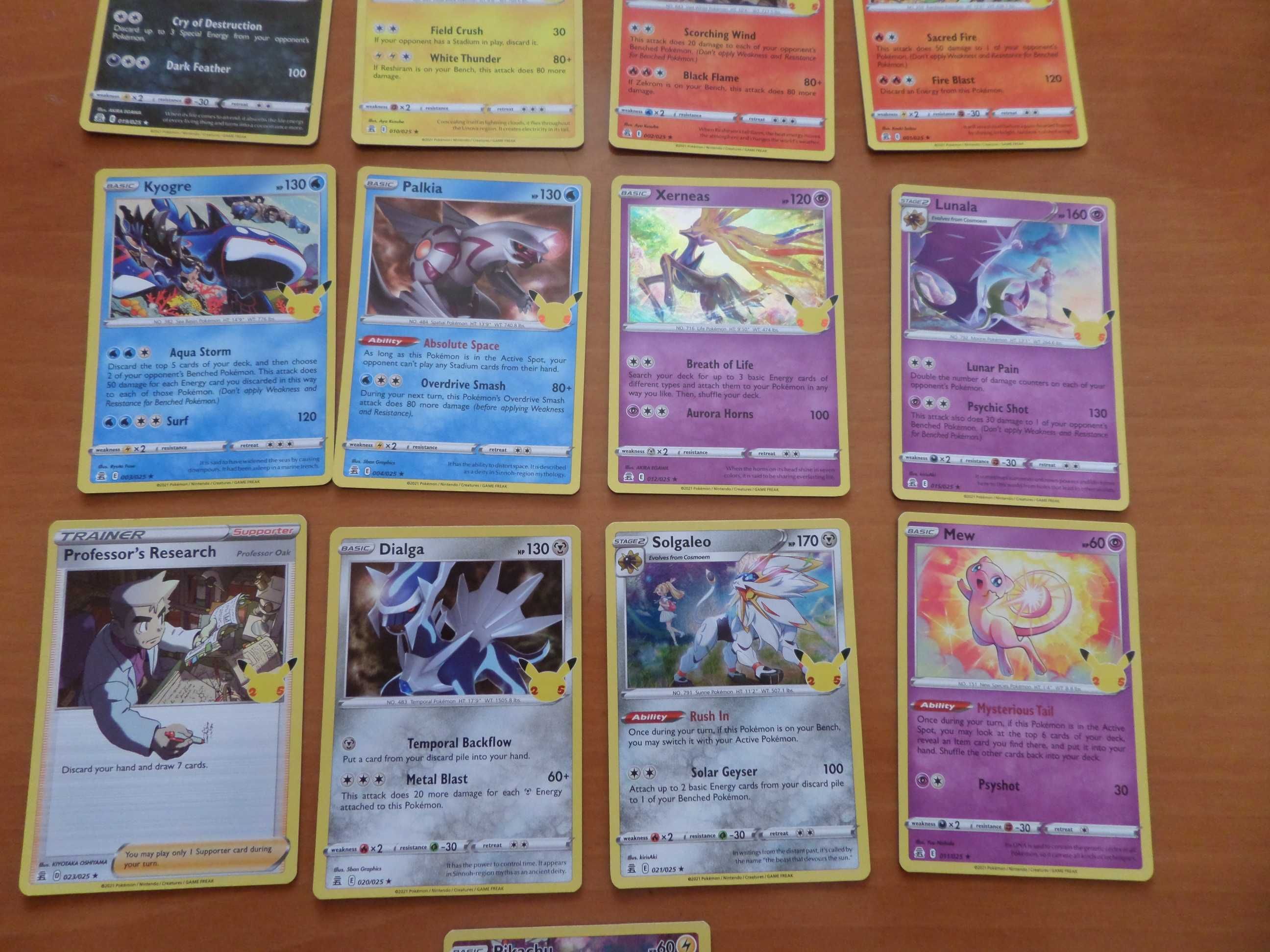 CL# - Lote 17 Cartas Pokemon Celebrations Novas