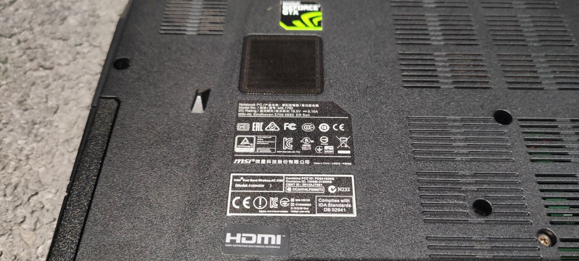 MSI GE72 2QC Apache