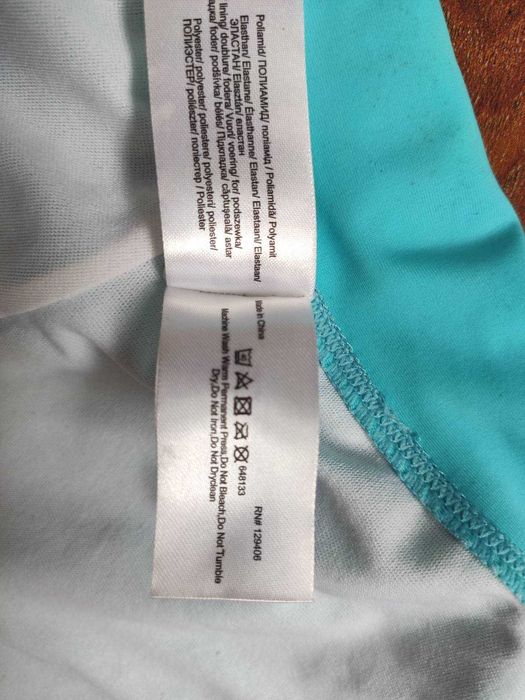 Piękne turkusowe bikini bustier, 2 części, używane, r. 42, Bonprix