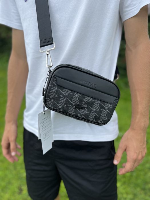 Сумка Lacoste monogram Чоловіча Сумка Лакоста