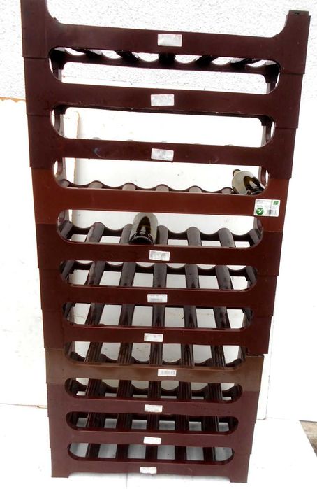 Stojak/półka modułowa na wino 11 x na 6 butelek= 66 , plastik