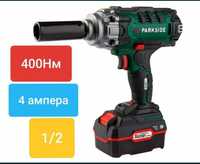 НОВ мощный 400нМ аккумуляторный гайковерт с Германии Parkside PASSK 20