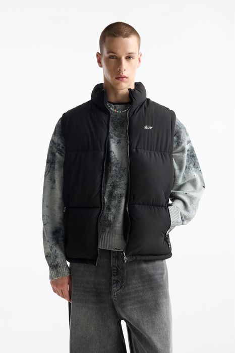 Жилет Pull&Bear STWD Puffer Vest (S / M) чорний чоловічий пуховий
