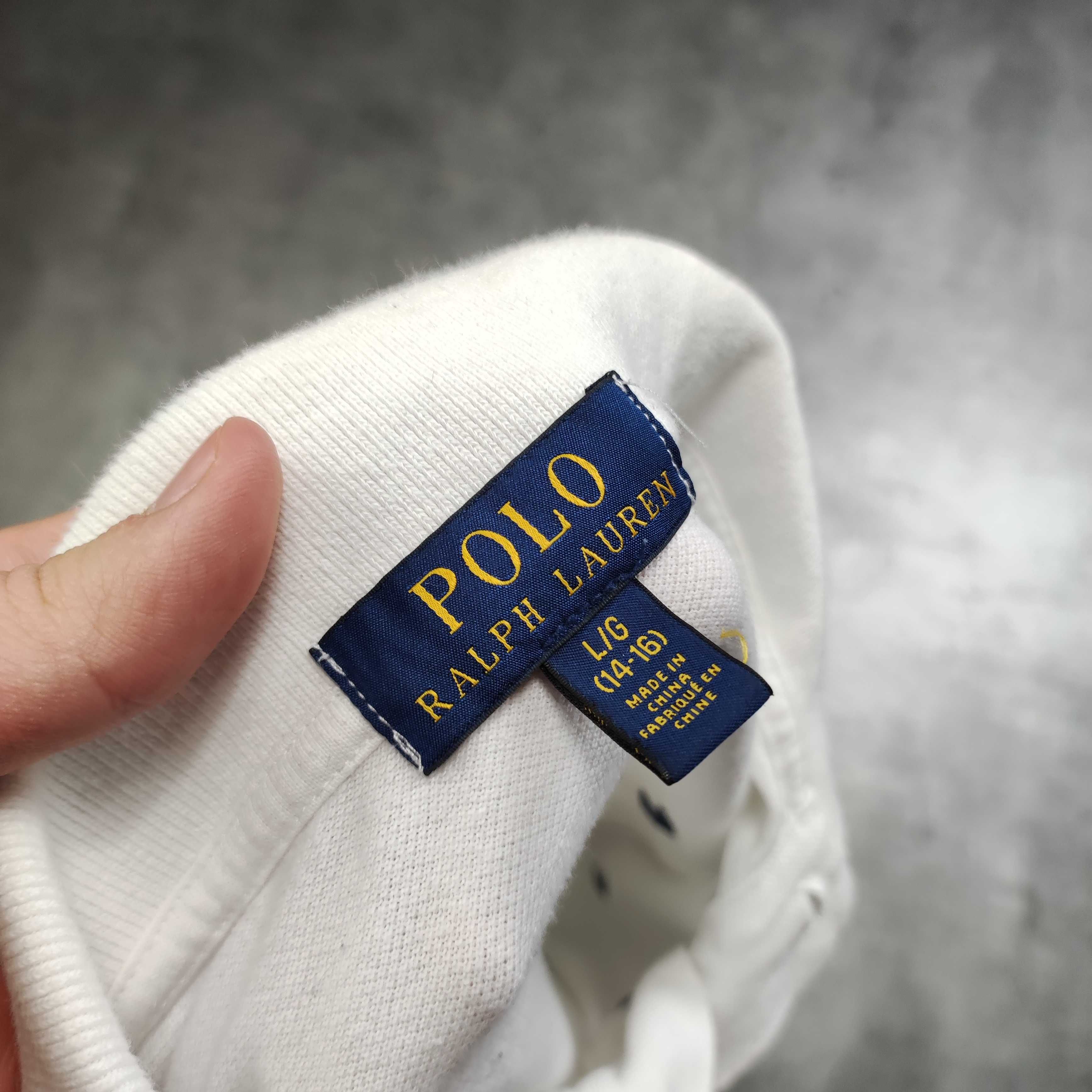 MĘSKA PREMIUM Koszulka Polo Biała Haft Polo Ralph Lauren Elegancka RL