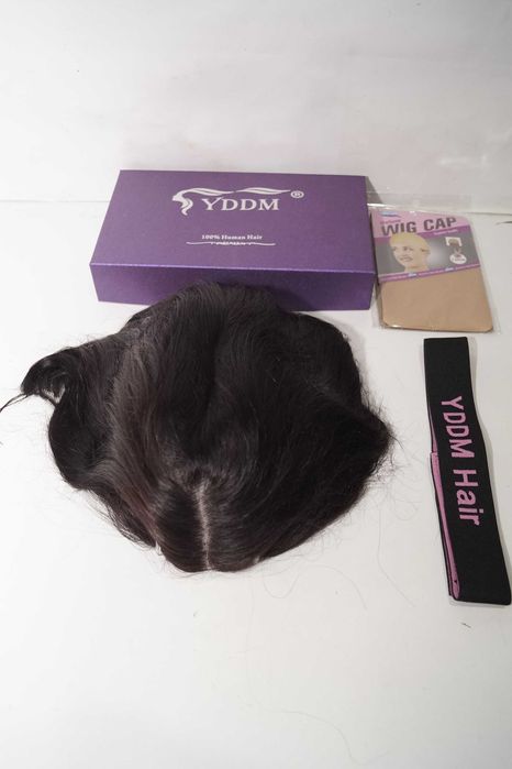 Peruka z włosów ludzkich YDDM styl bob bez kleju 10" 100% human hair