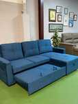 Novo sofá-cama azul - envio gratis