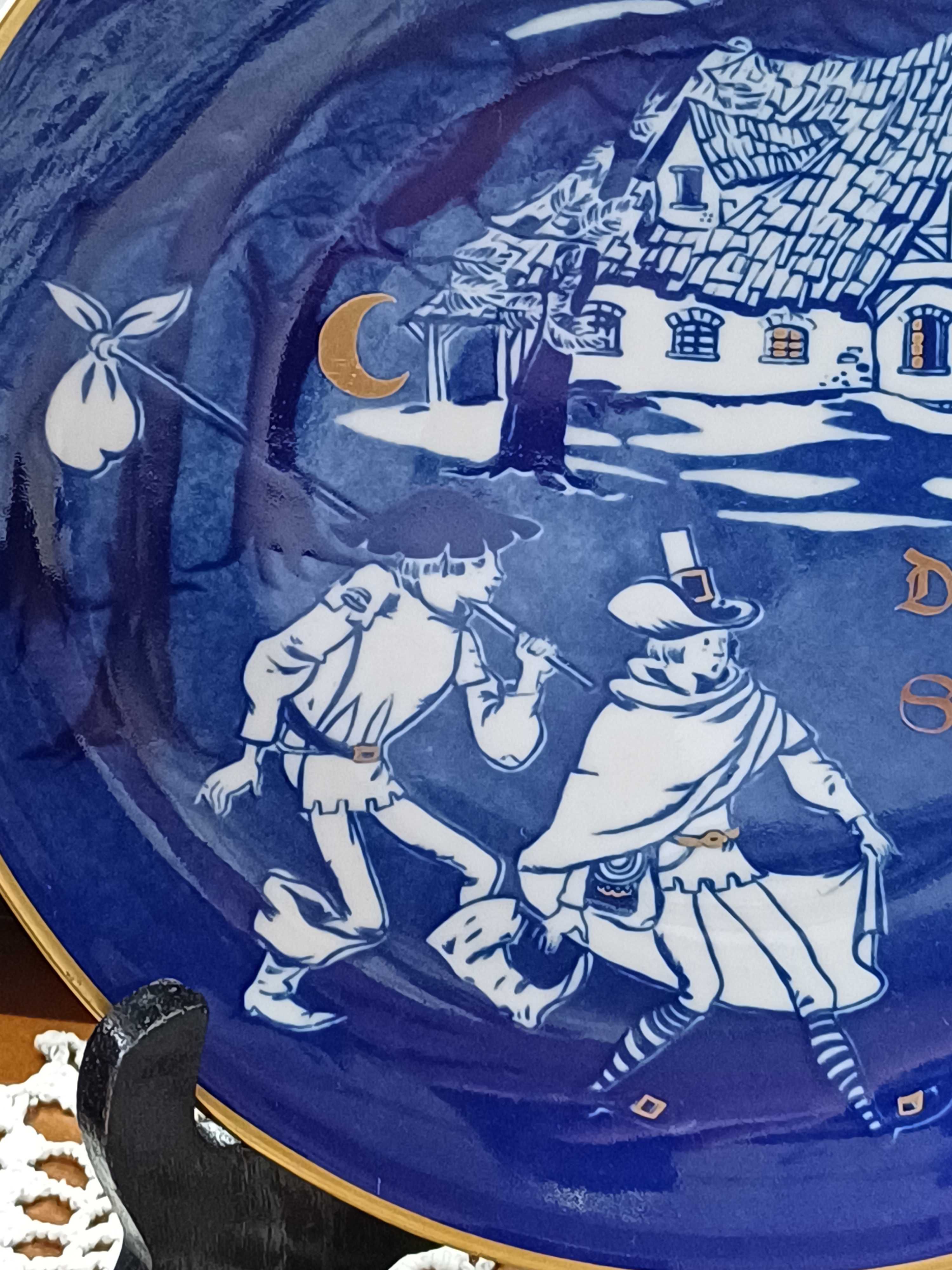 Patera porcelana Fine China Reichenbach Echt kobalt (P.459)