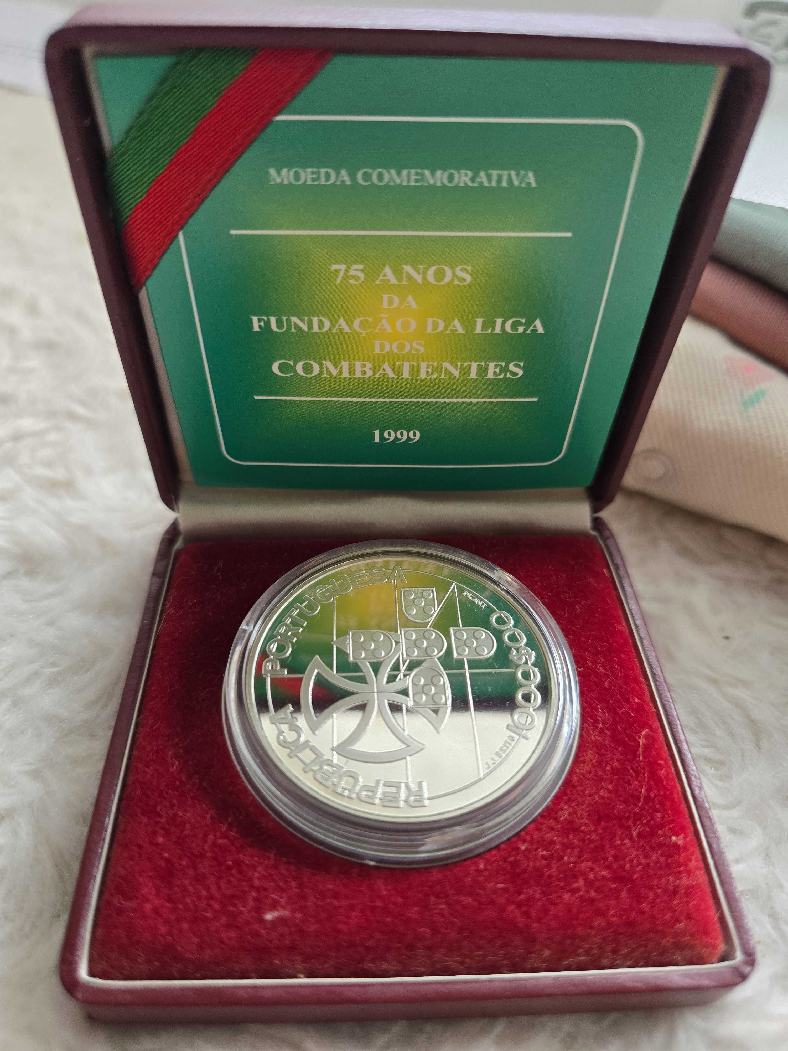 Moeda Liga dos Combatentes 1000$00 - PRATA PROOF