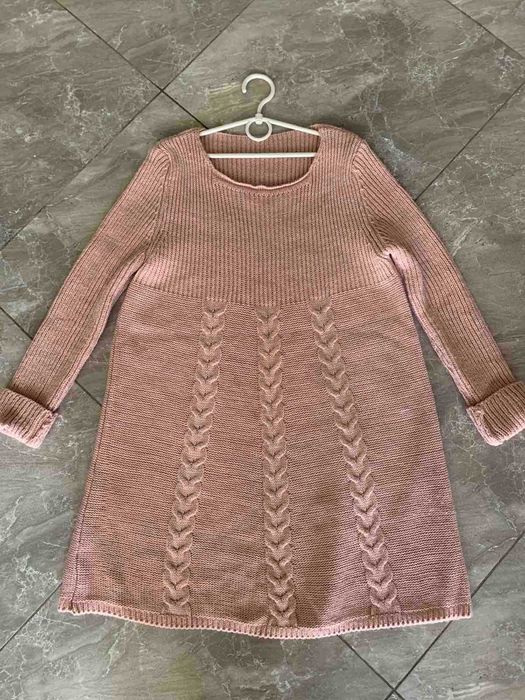 Сукня для вагітної  в'язане з гарним візерунком вживане якісне 44-46